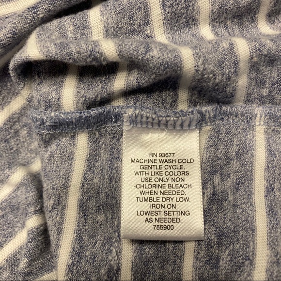 Liz Claiborne 1x Blue Sailor Stripe Sleeveless T - Picture 4 of 8